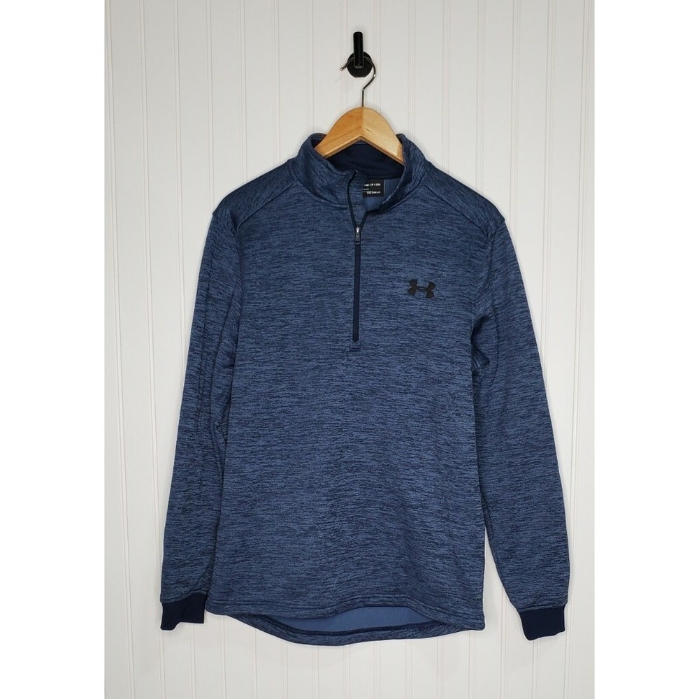 Under Armour Cold Gear 1/4 Zip Pullover Sweater Men's Size Small Blue